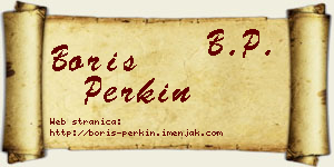 Boris Perkin vizit kartica
